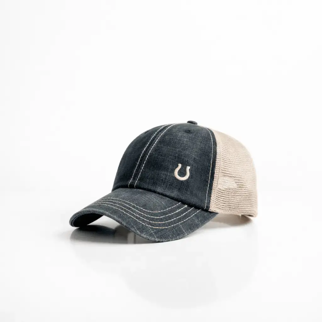 Blue Denim Trucker Hat 1