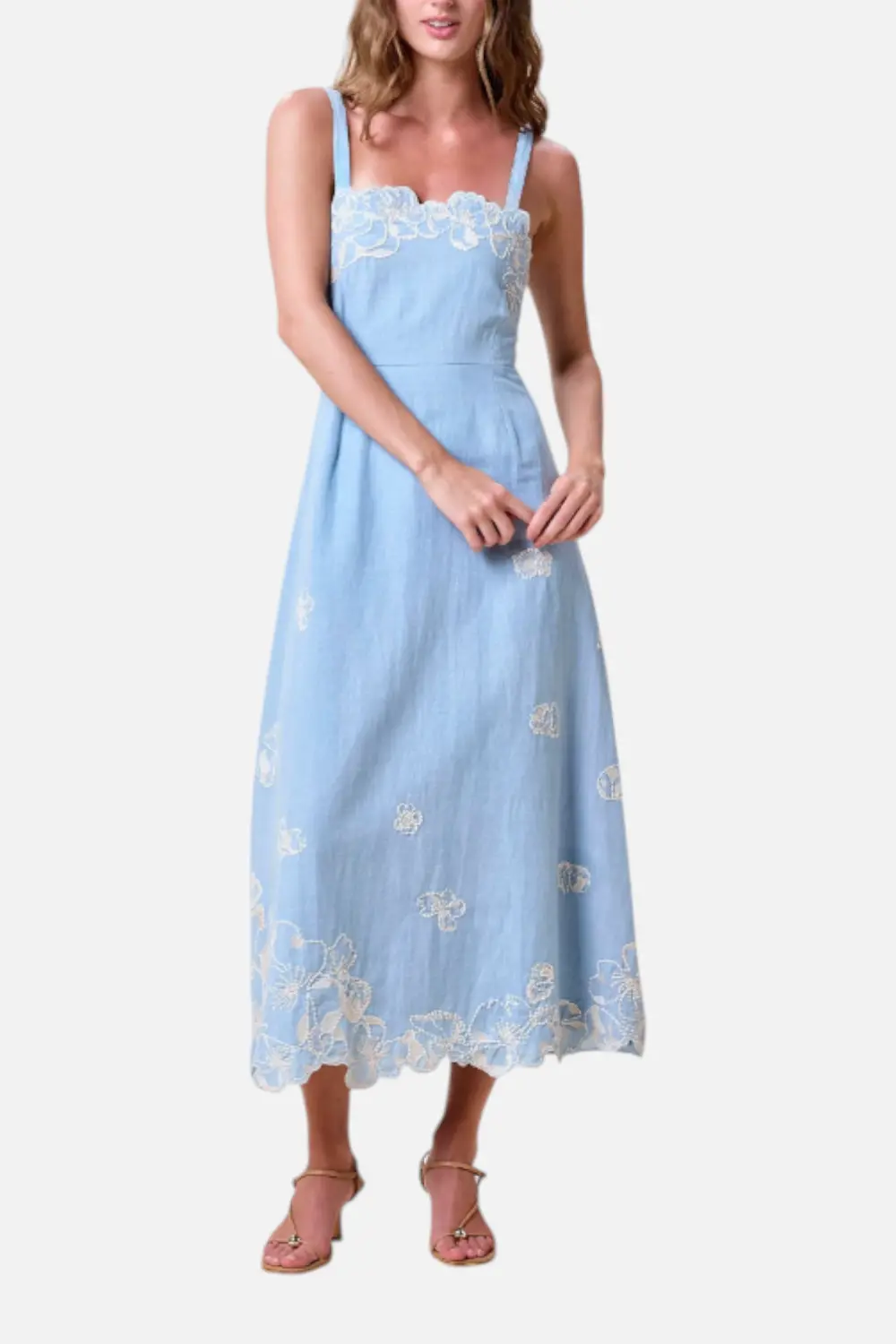 Cleobella Marceline Midi Dress In Glacier Lake 1