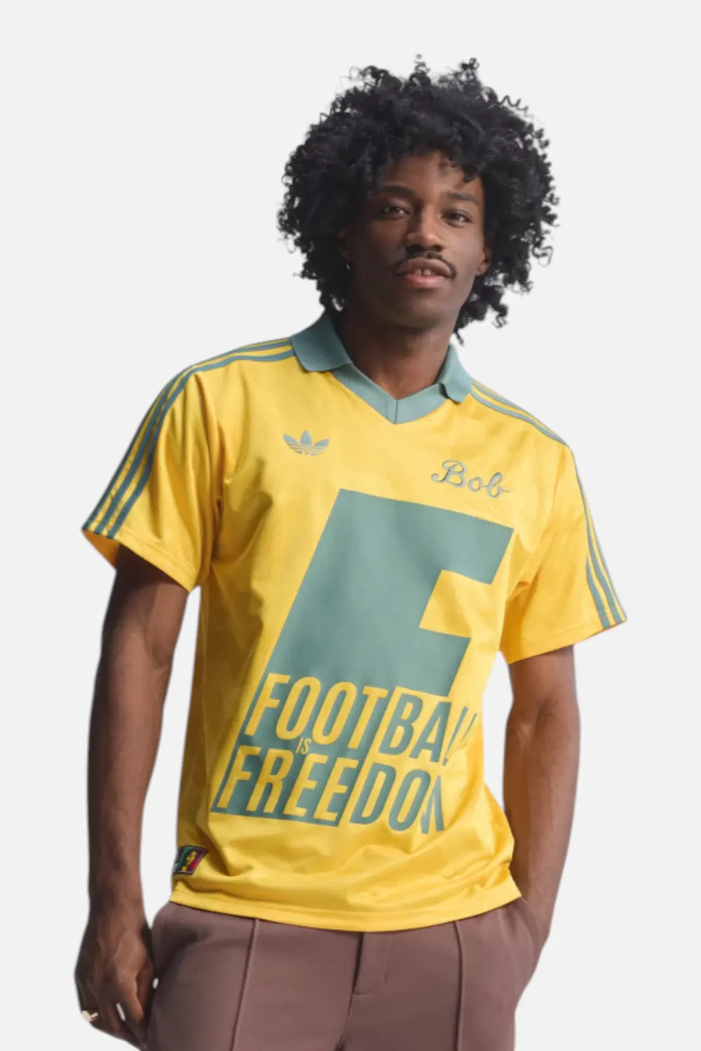 Adidas Men's Bob Marley Originals Jersey In Gold Bold 1