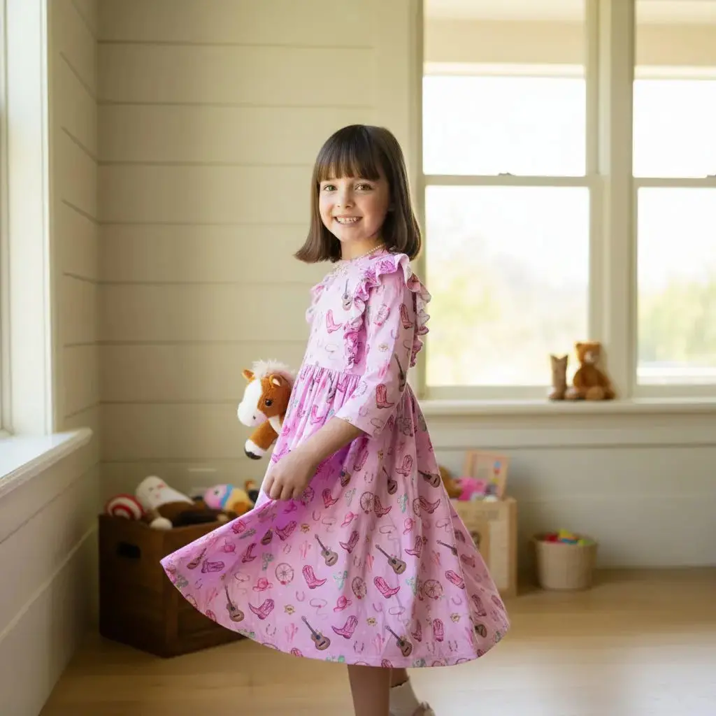 Boot Scootin' Ruffle Dress 1