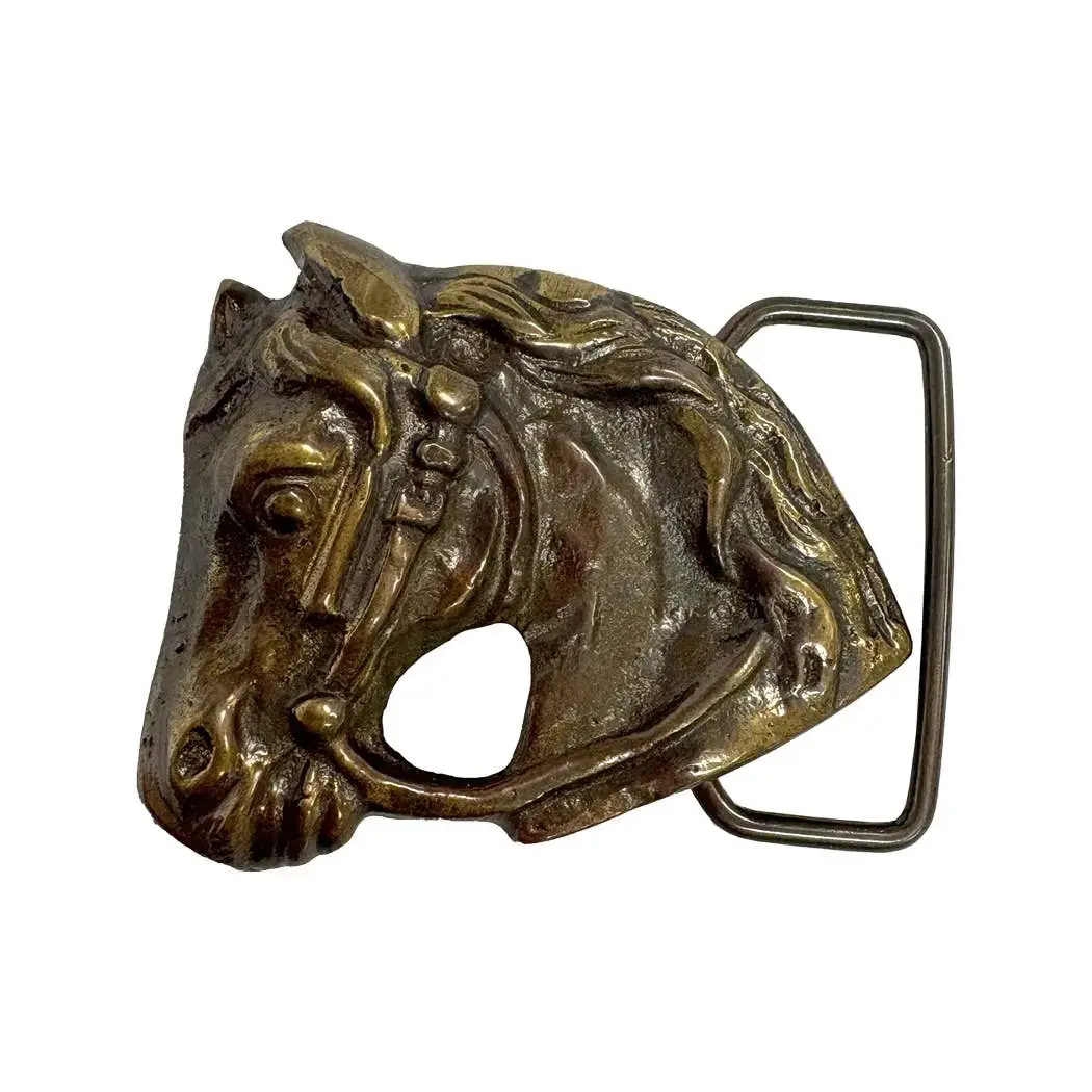 Brass Horse Belt Buckle 1