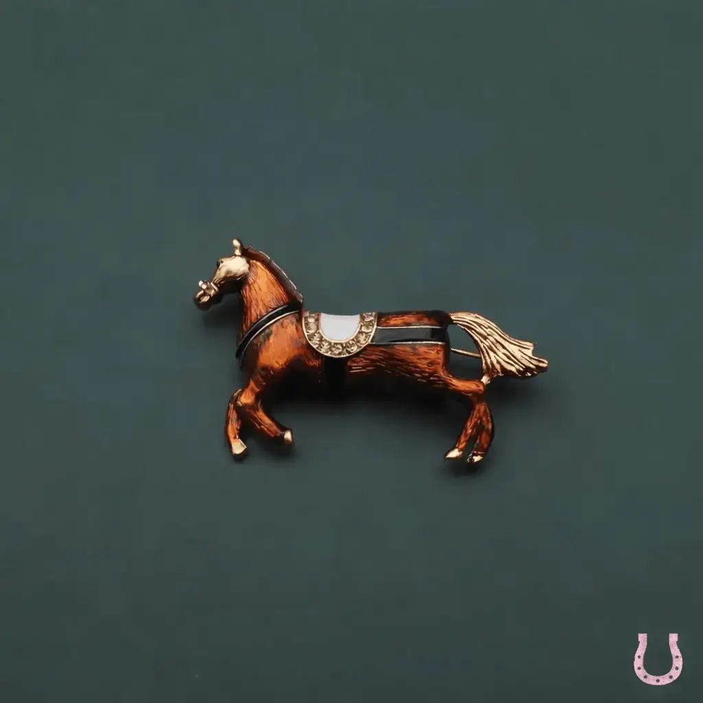 Bridle Up Horse Brooch 1
