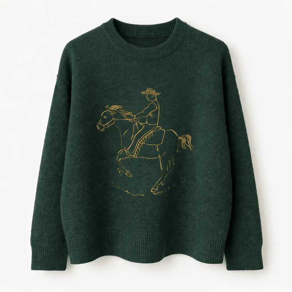 Bridle Up Rider Sweater (Green) 1