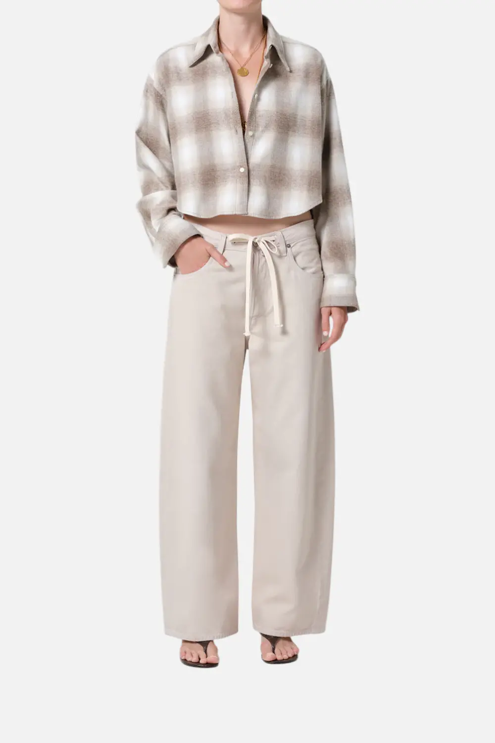 Citizens Of Humanity Women's Brynn Drawstring Trouser In Peyote 1