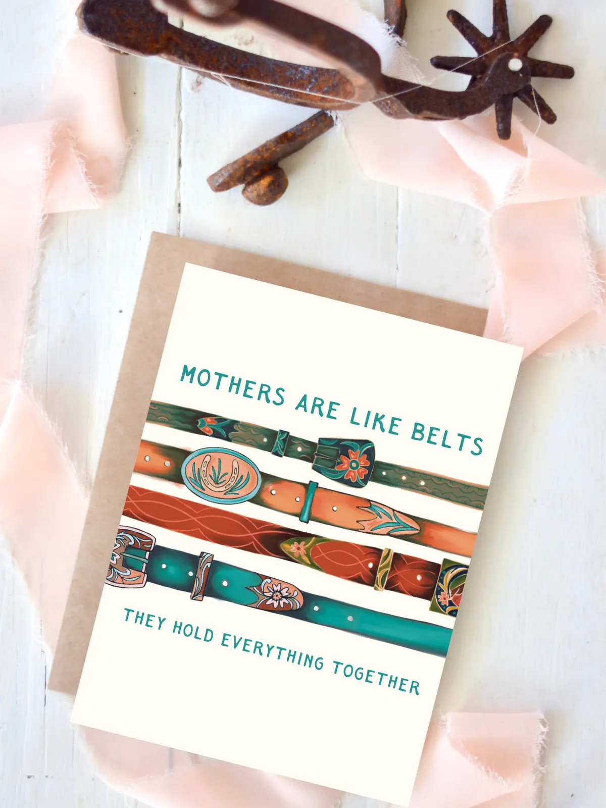 Horse Mama Holds It All Together--Greeting Card 1