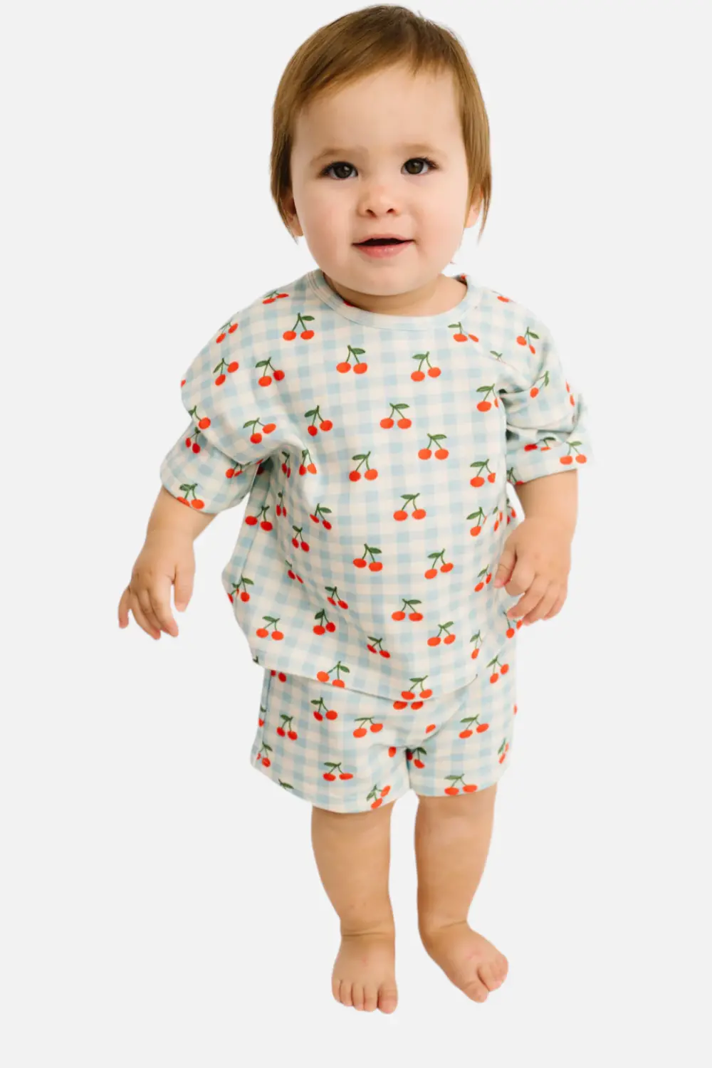 Little One Shop Kid's Cherry Picnic Slouchy Set 1