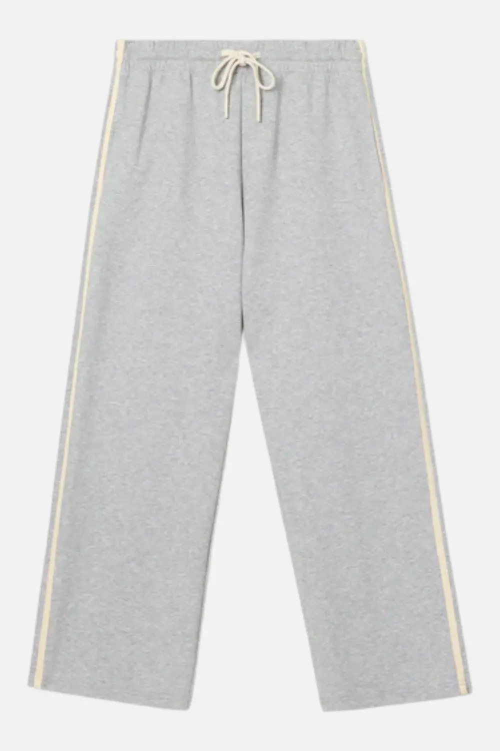 Perfect White Tee Women's Claud Cropped Travel Pant With Stripes In Heather Grey 4