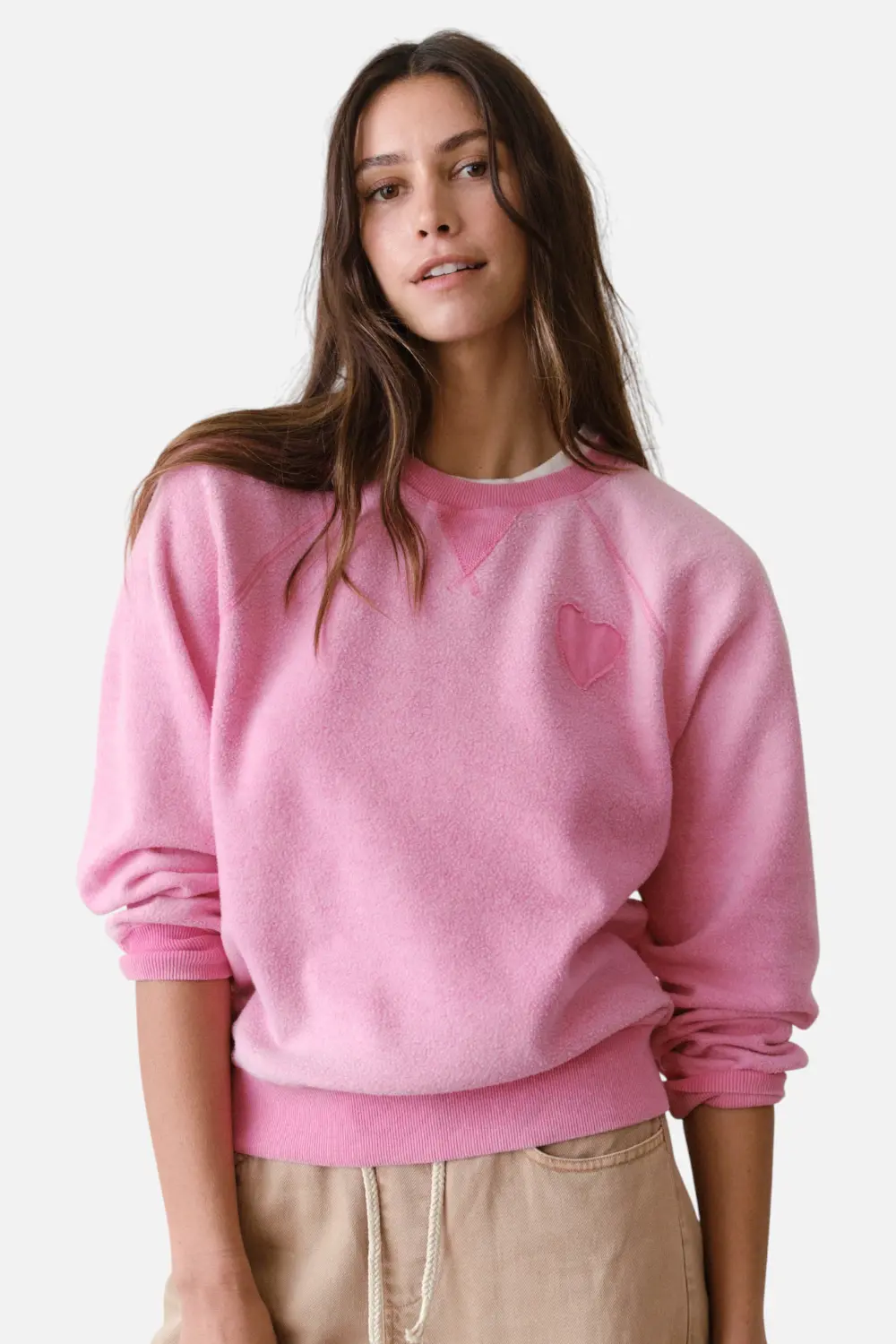 Marine Layer Women's Cloud 9 Reversible Crewneck In Fuscia 1
