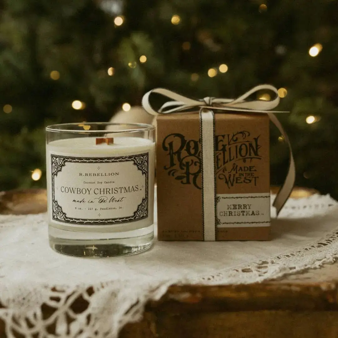 Cowboy Christmas Candle (8 Oz) 1