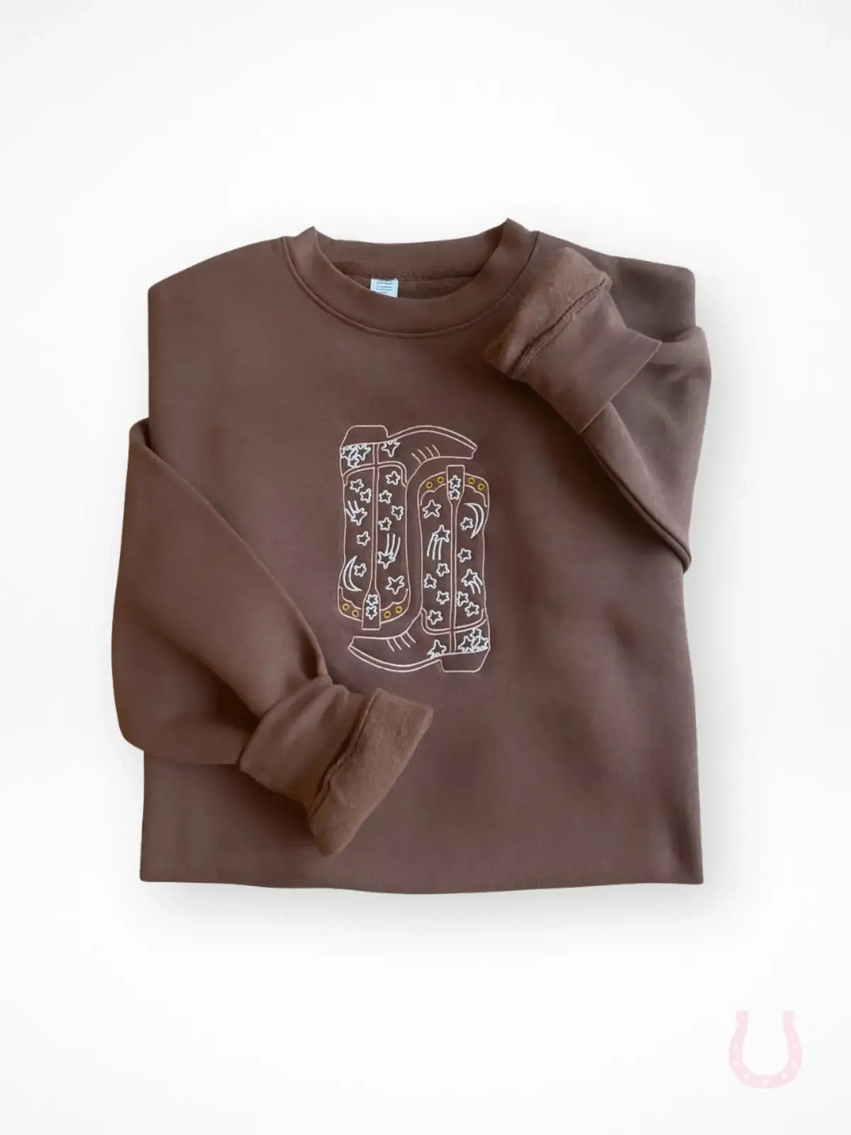Cowgirl Boots Embroidered Sweatshirt 1