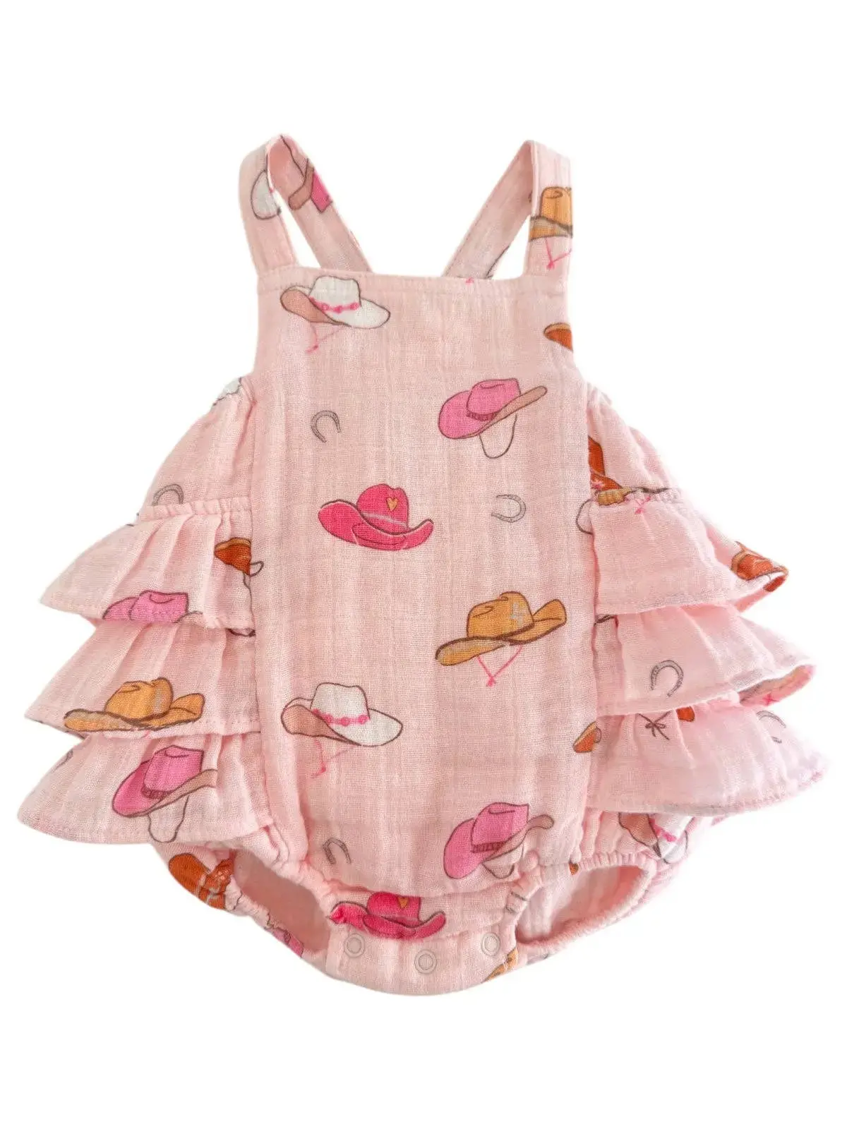 Cowgirl Muslin Ruffle Sunsuit 1