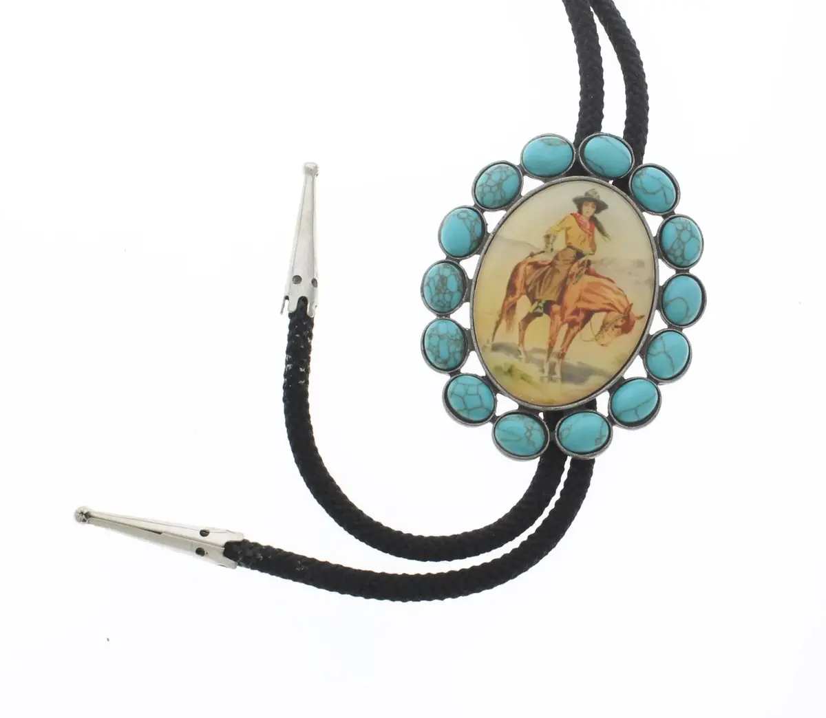 Cowgirl Turquoise Bolo Tie 1