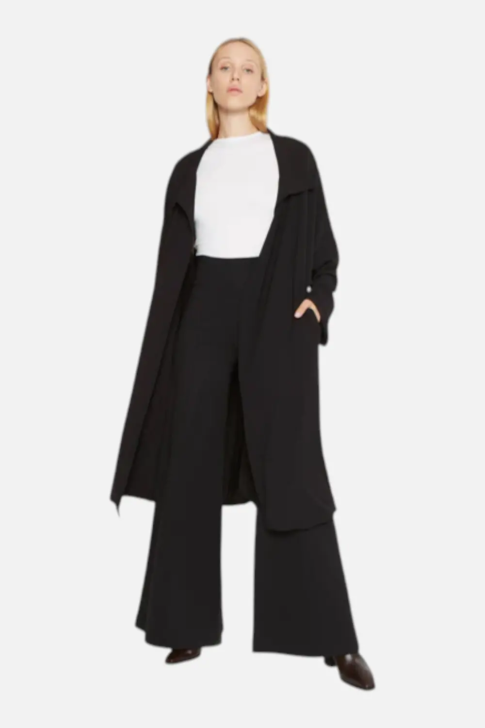 Ripley Rader Women's Black Crepe Overcoat 1