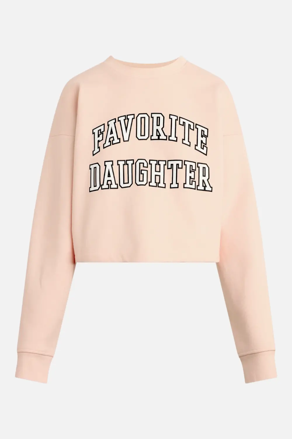 Favorite Daughter Cropped Collegiate Sweatshirt In Pink 1