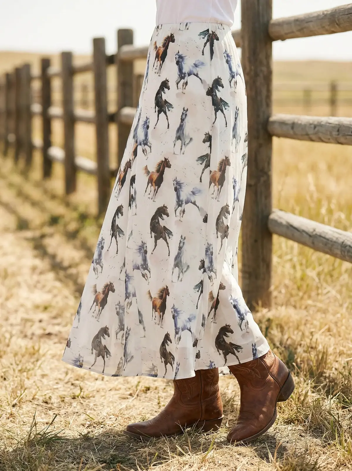 Galloping Horses Mesh Skirt 1