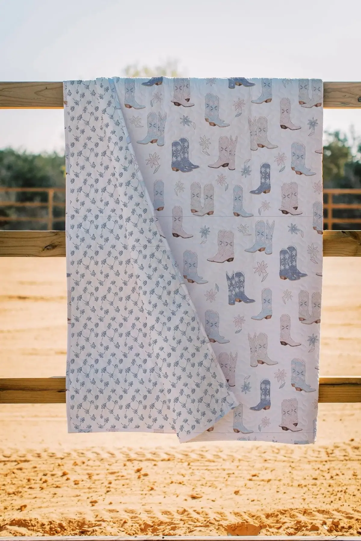 Daisy Boots Pastel Handmade Quilt 1