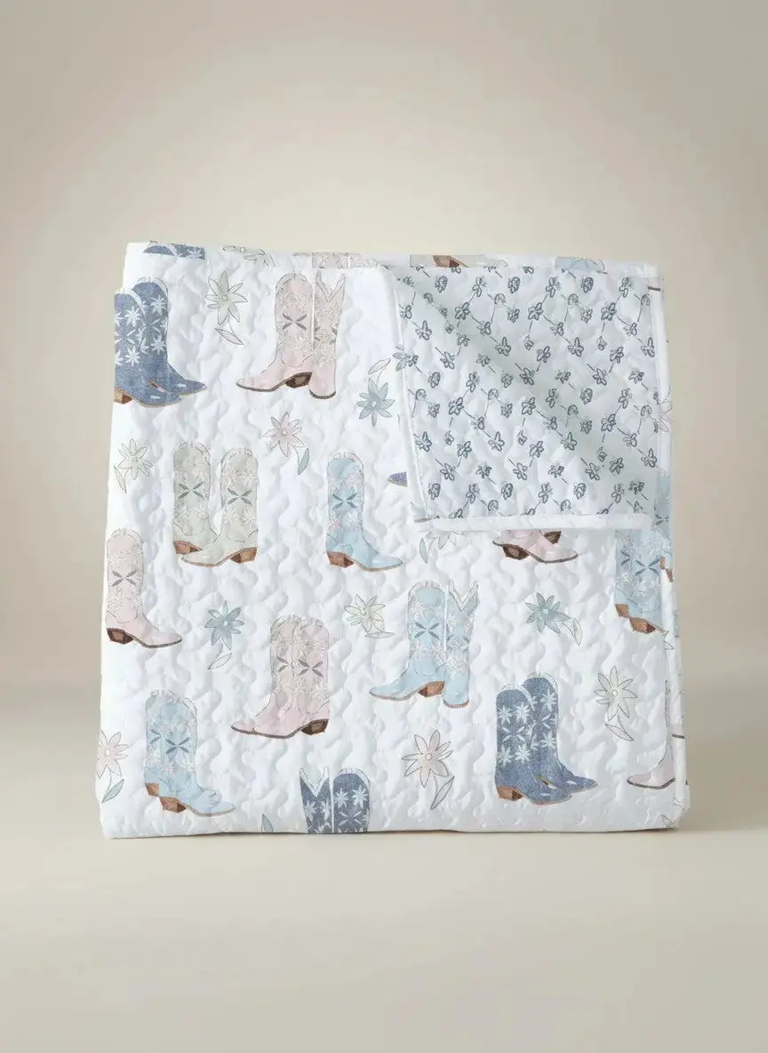 Daisy Cowgirl Handmade Baby Quilt 1