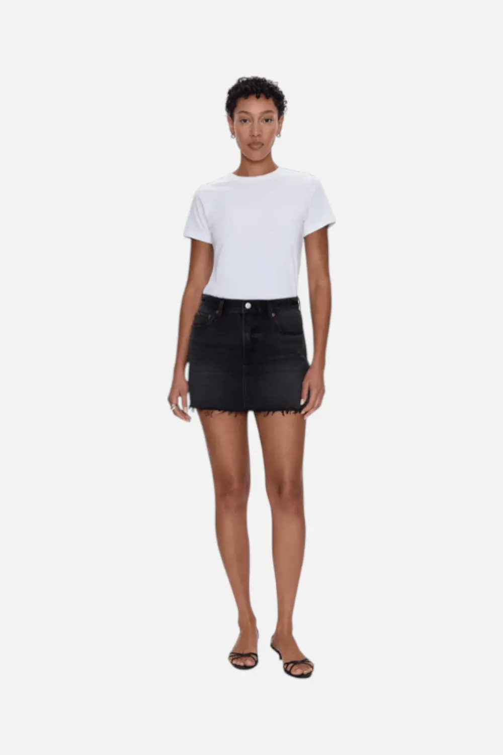 Pistola Daisy Mini Skirt In Caviar 1