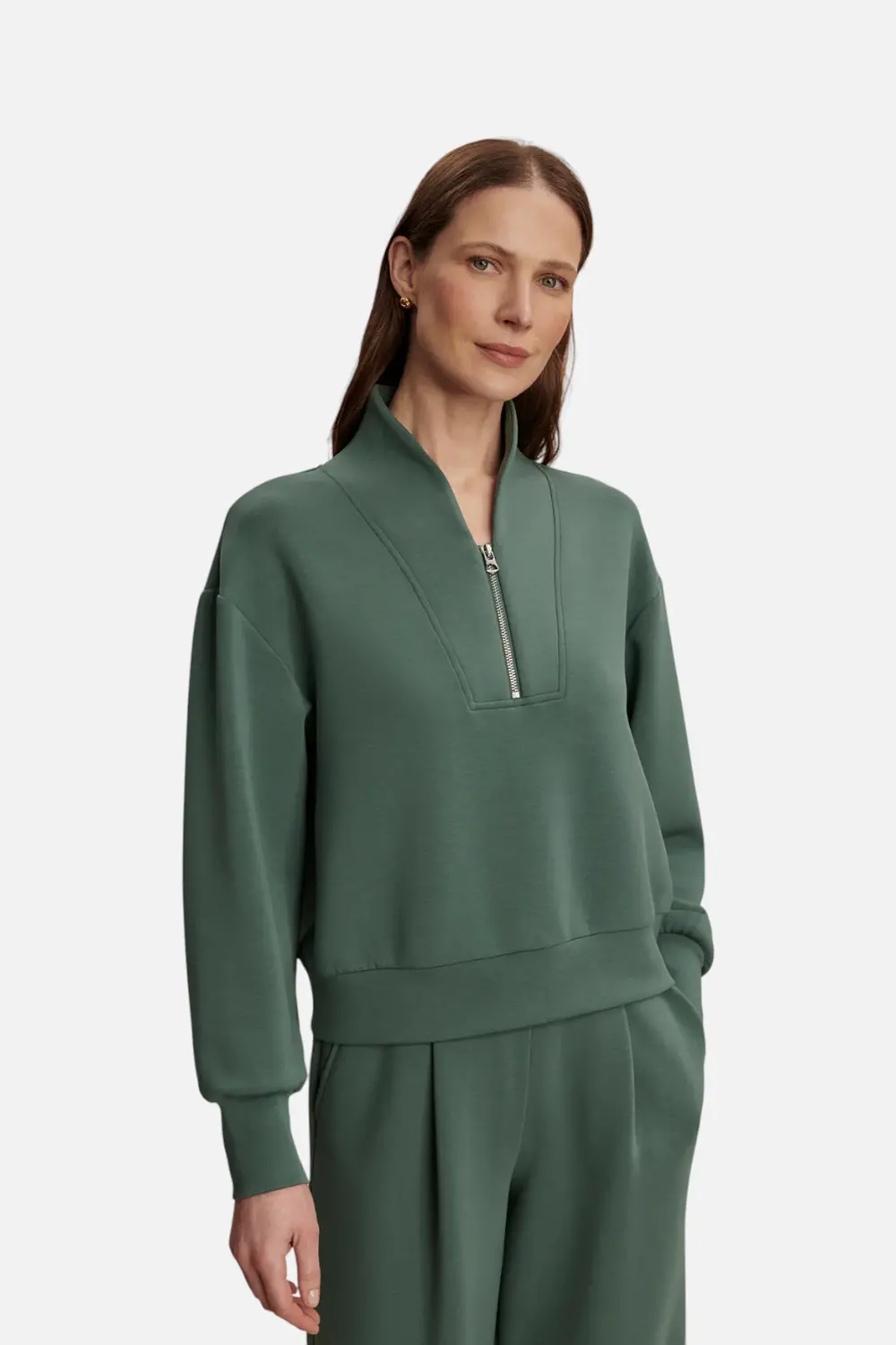 Varley Women's Davidson Sweat Top In Dark Forest 1