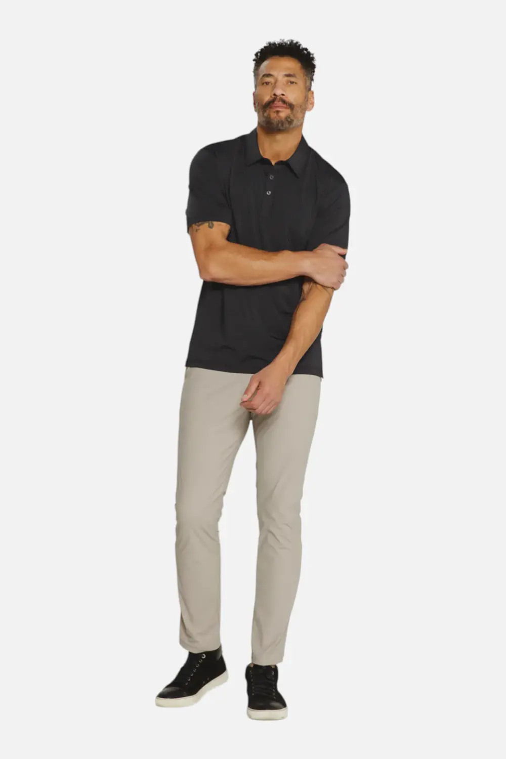 7 Diamonds Men's Dawn Patrol Polo In Charcoal 1