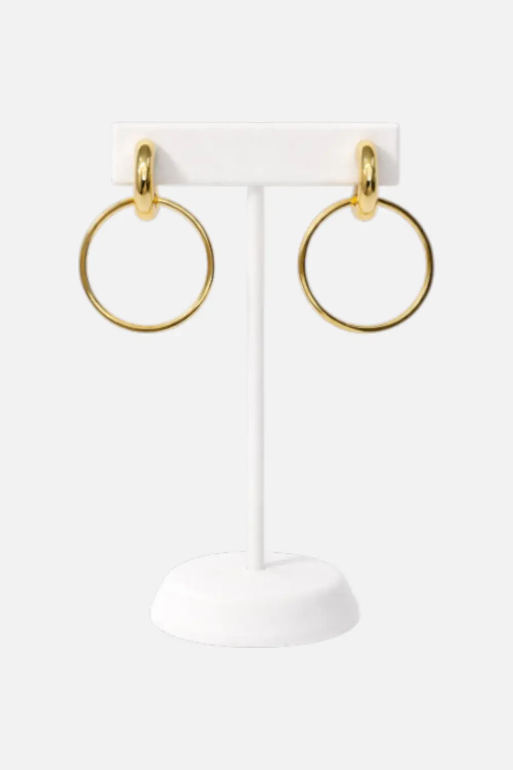 Paula Rosen Double Loop Gold Overlay Earring 1