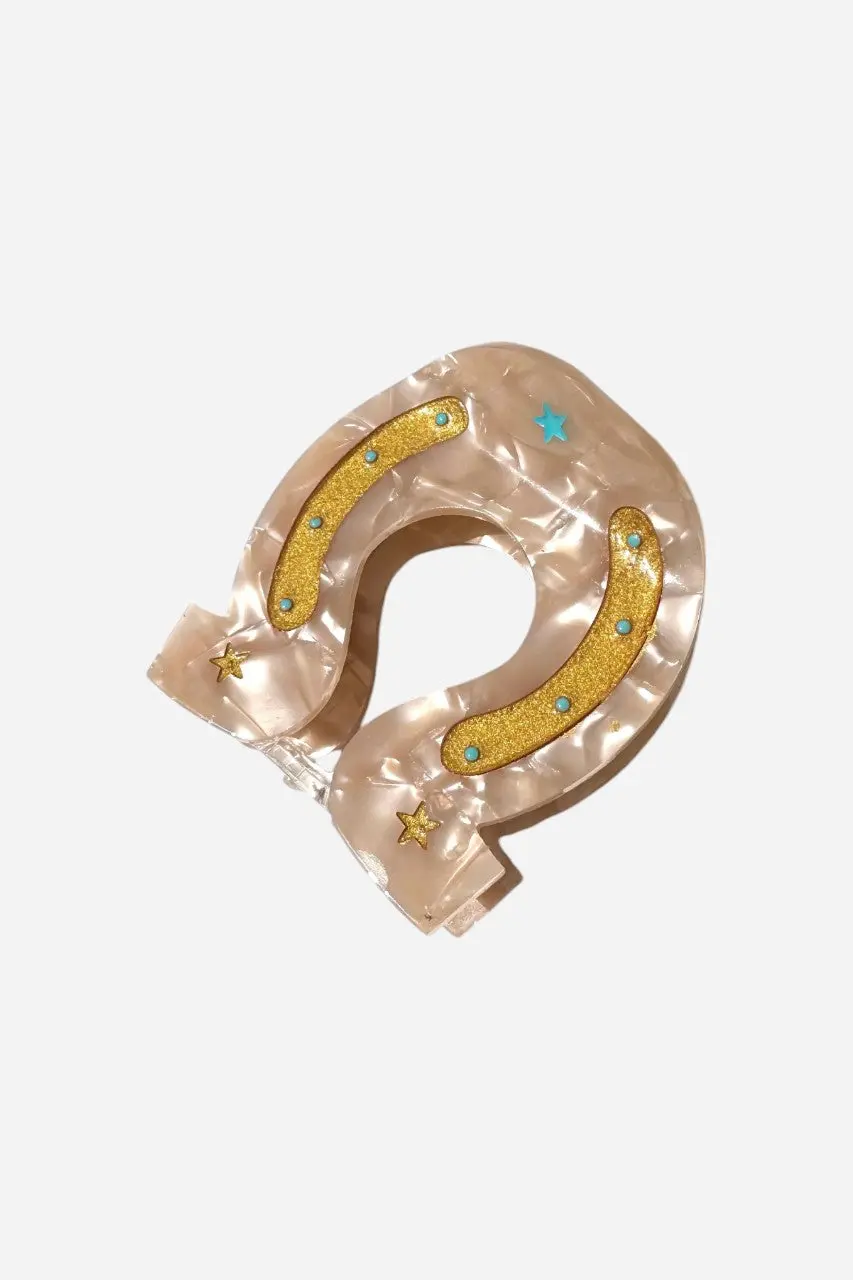 Solar Eclipse Lucky Horseshoe Claw Clip 1