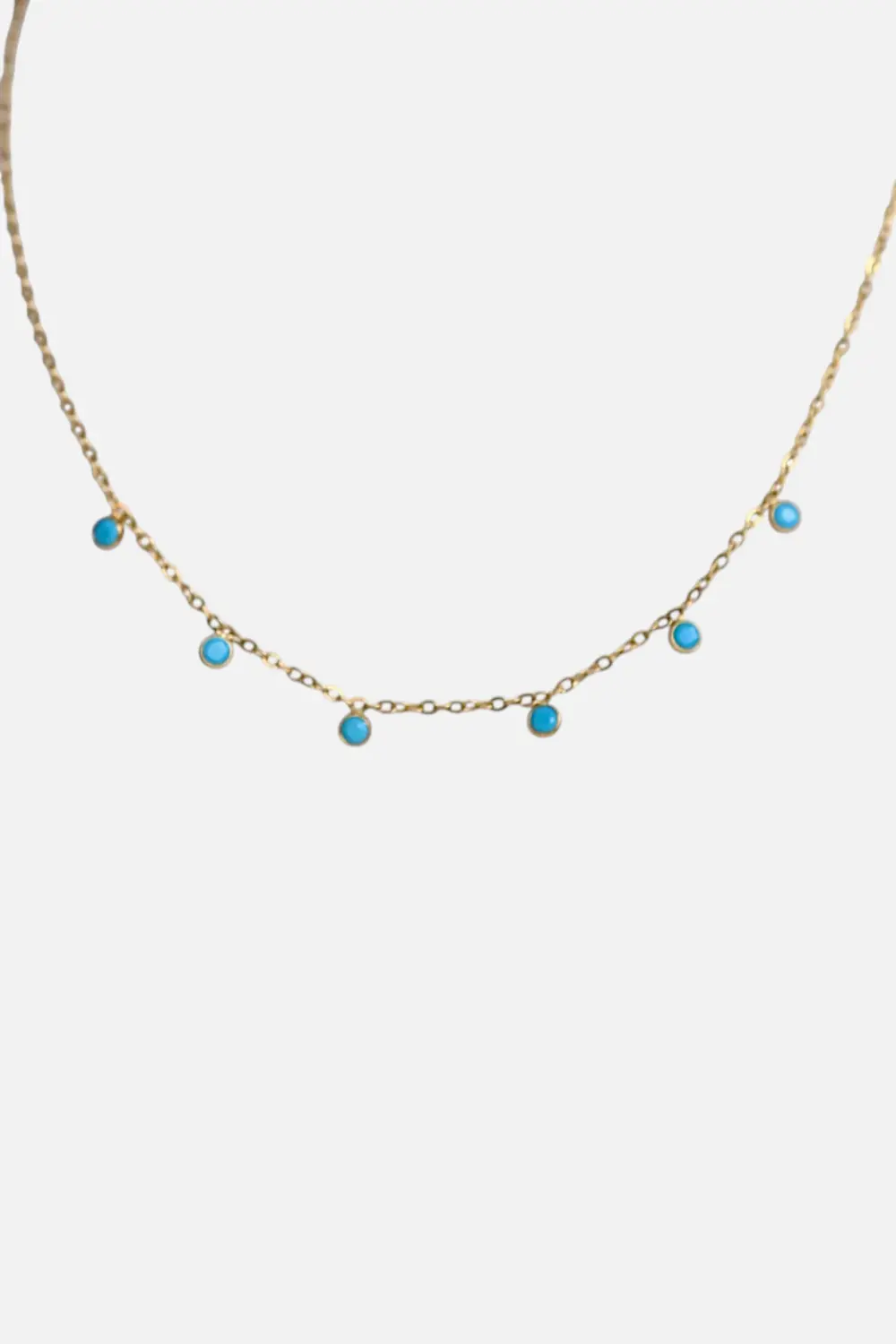 Farrah B Desert Sun Necklace In Turquoise 1