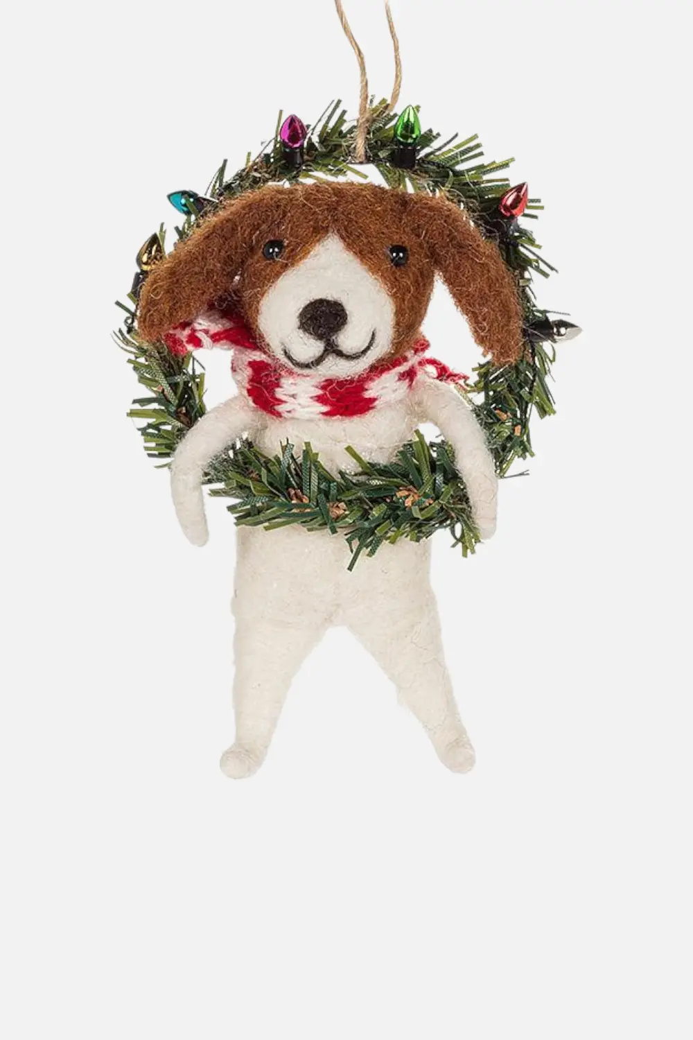 Dog In Wreath Ornament 1
