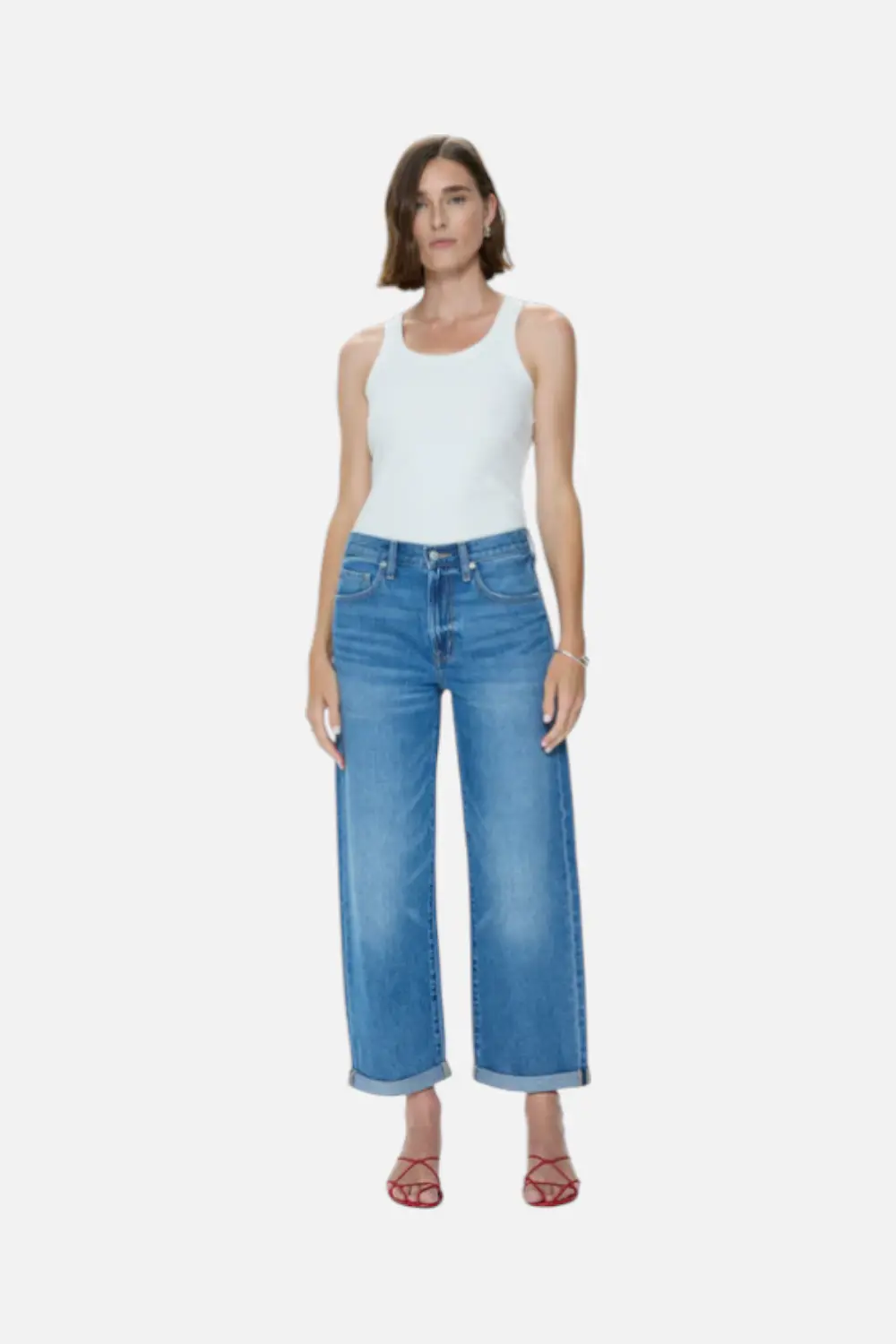 Pistola Donny Rolled Hem Boyfriend Jean In Heartfelt 1