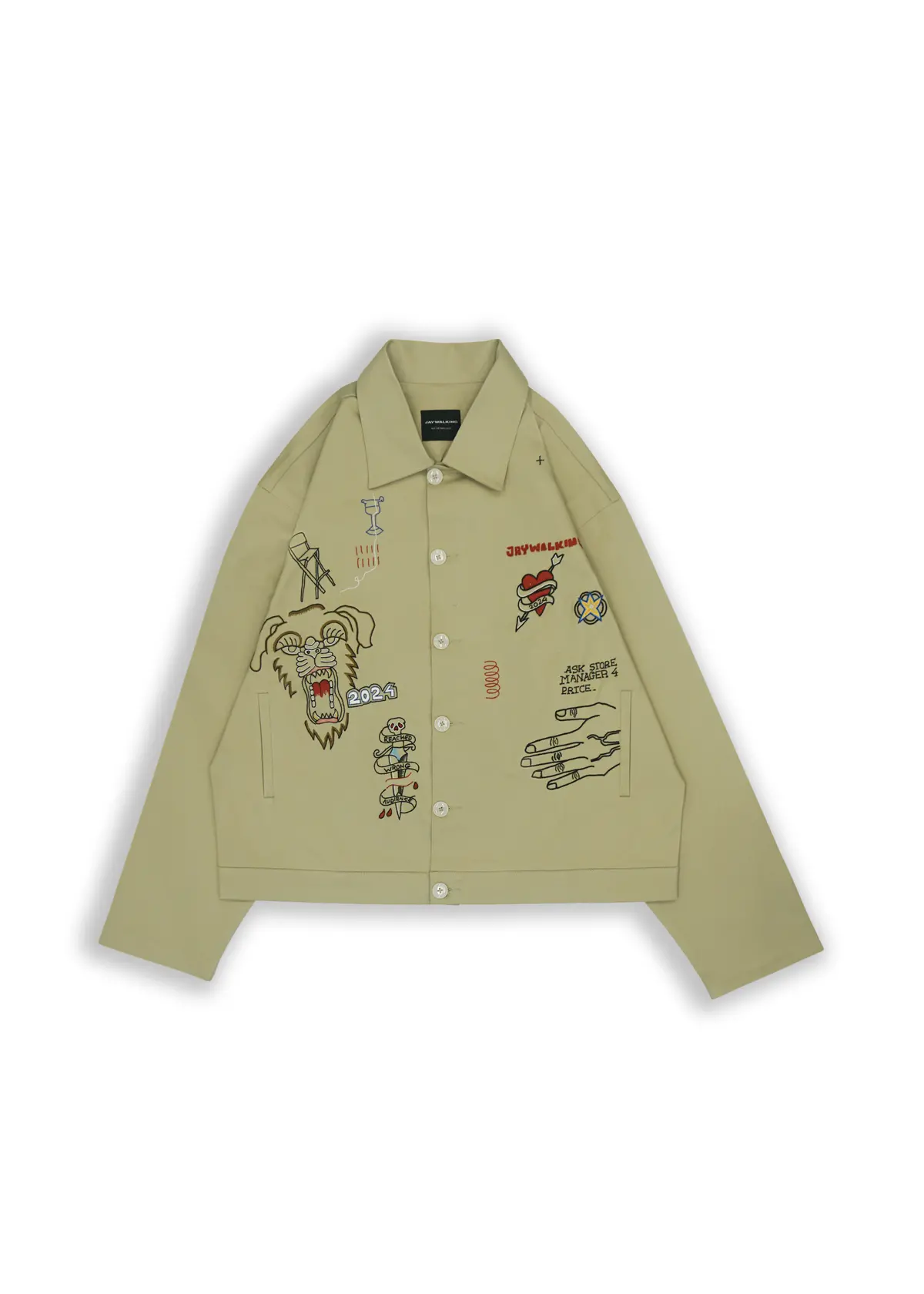 Doodle Embroidered Khaki Jacket Ltd. Ed. 1