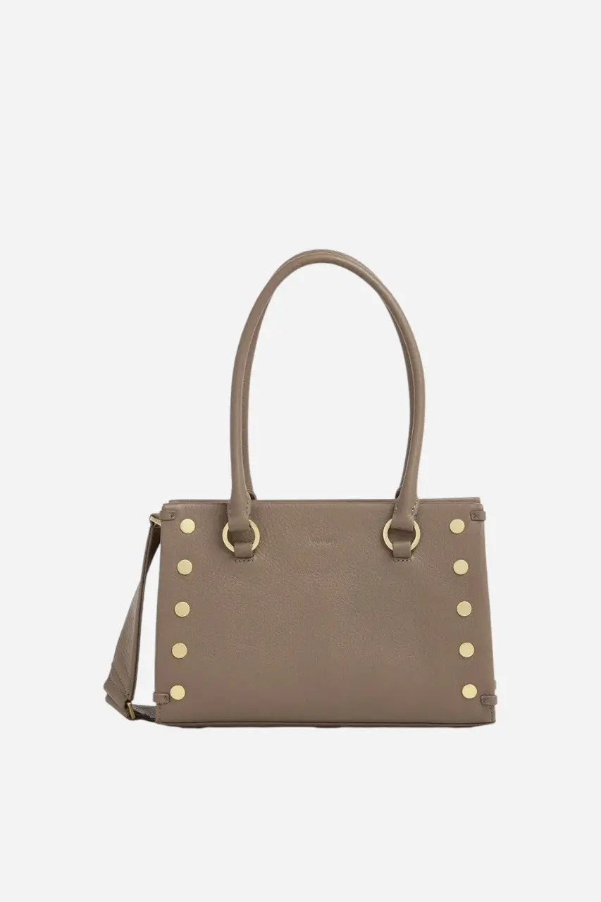 Hammitt Allen Medium Sculpted Handbag In Taupe/Brushed Gold 1