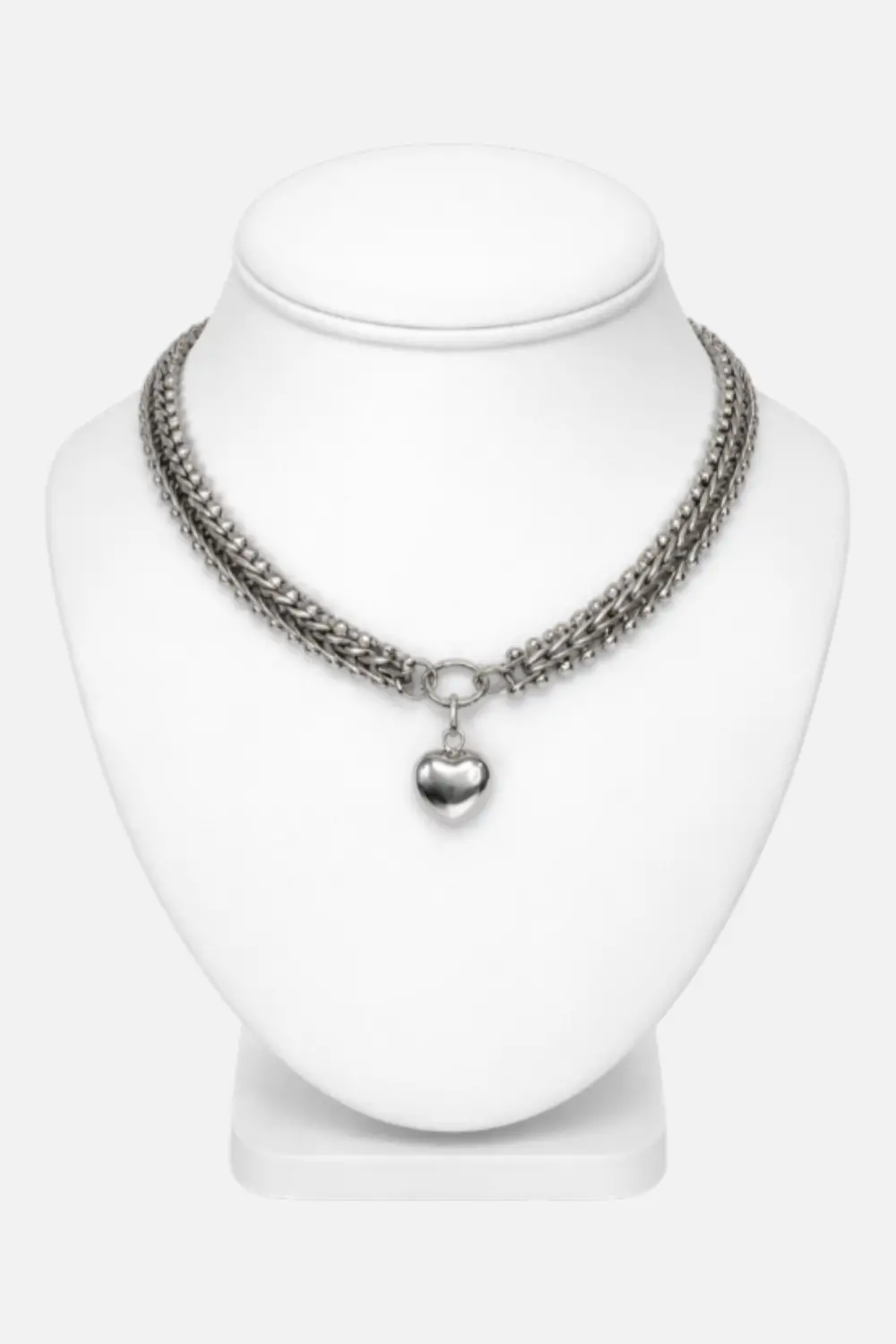Paula Rosen Small Eloise Sterling Silver Choker With Heart 1