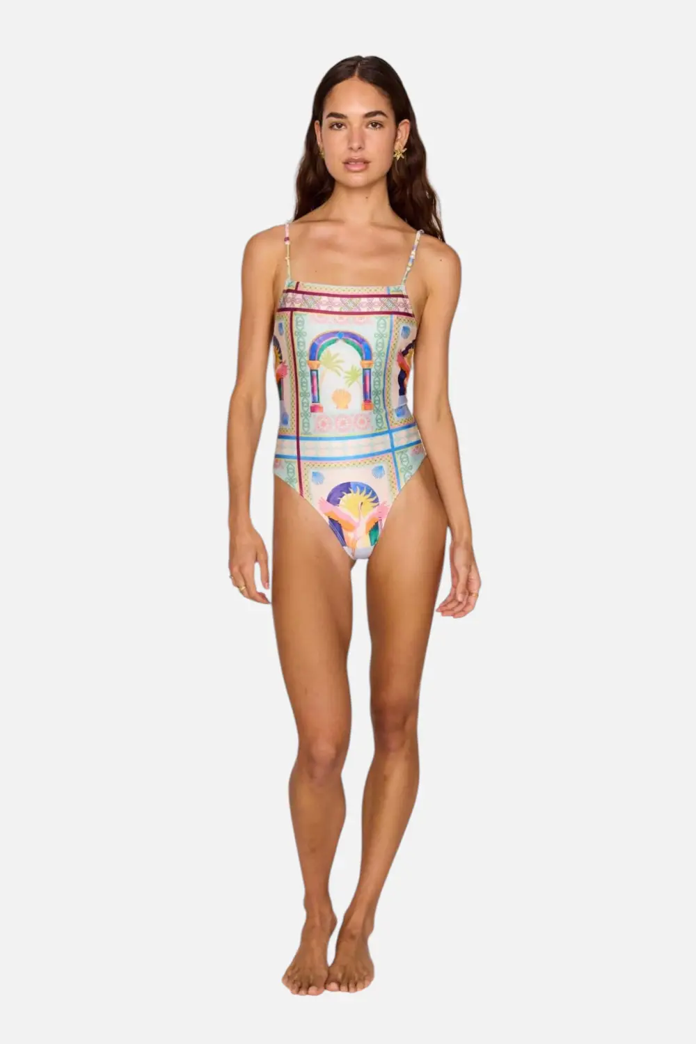Minkpink Women's Elysia Scoop Back One Piece Swimwear In Multicolor Print 1