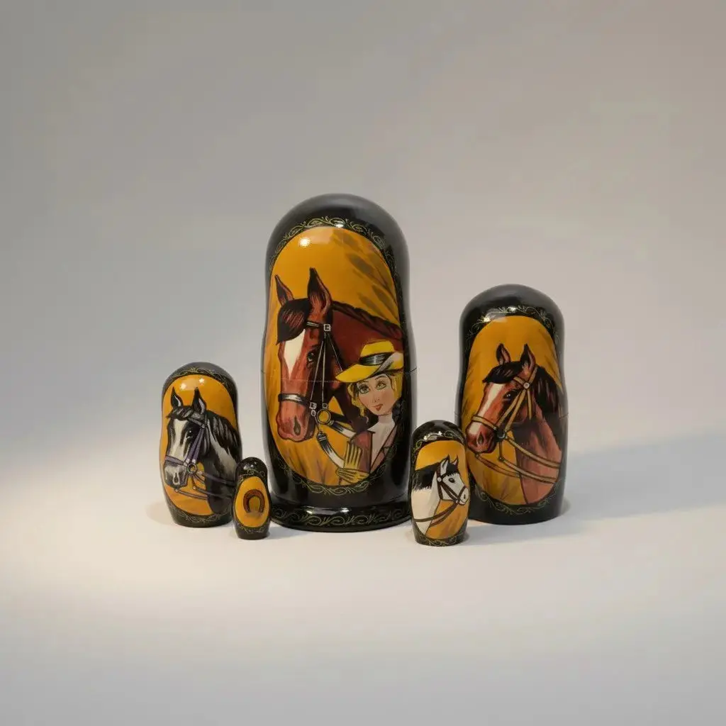 English Horse Nesting Doll 1