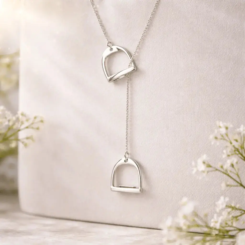 English Stirrup Drop Necklace 1