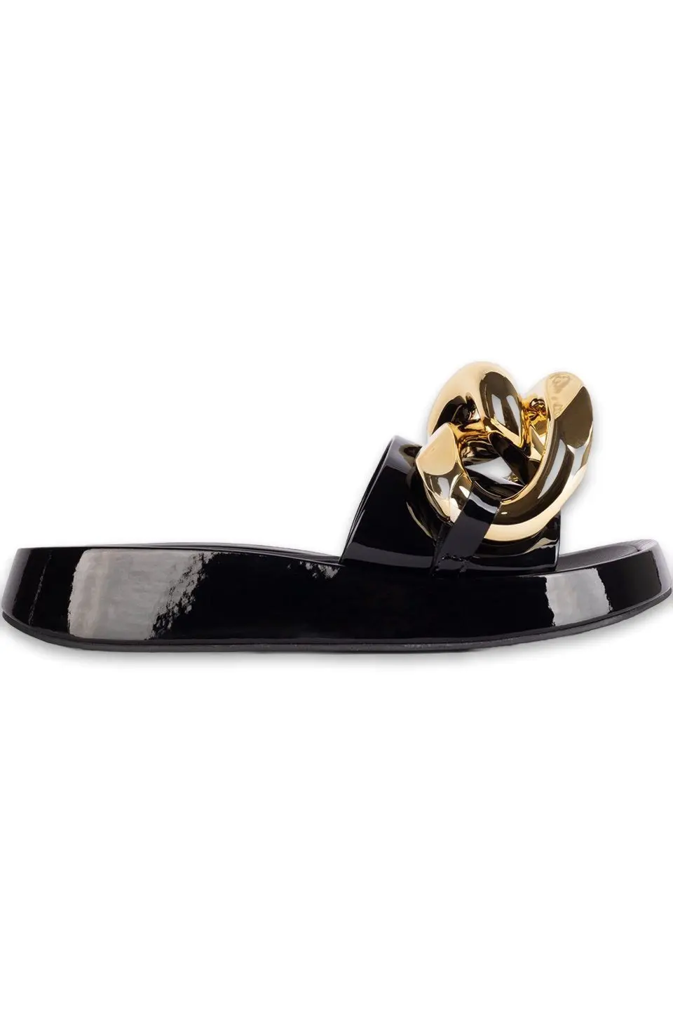 Jeffrey Campbell Epirus Platform Sandal In Black Patent Gold 1