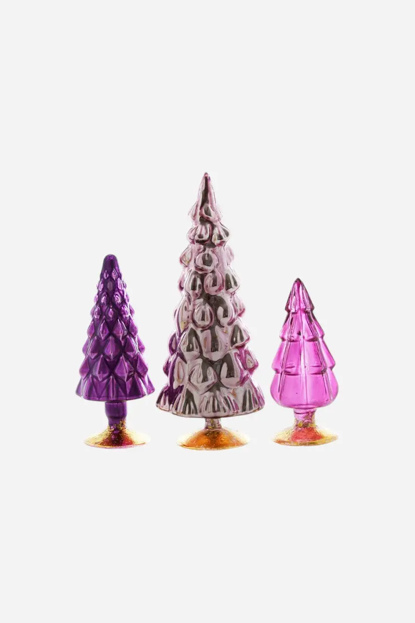 Large Violet Hue Trees - Set Of 3 1