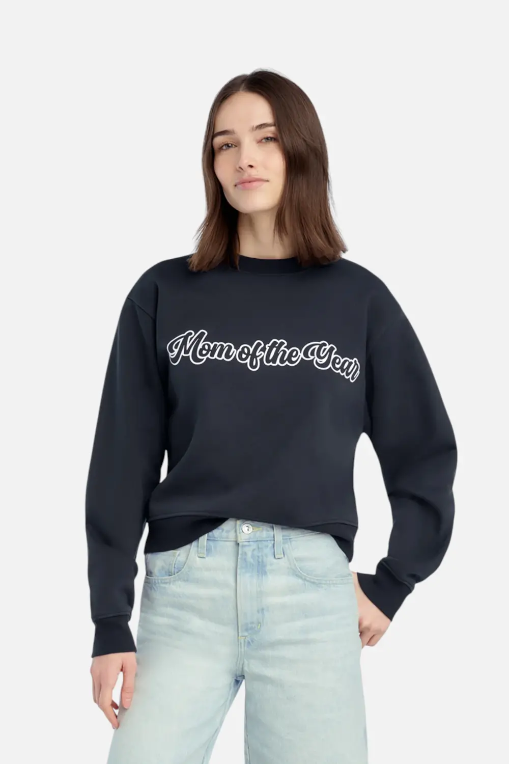 Favorite Daughter Mom Of The Year Varsity Sweatshirt In Navy 1