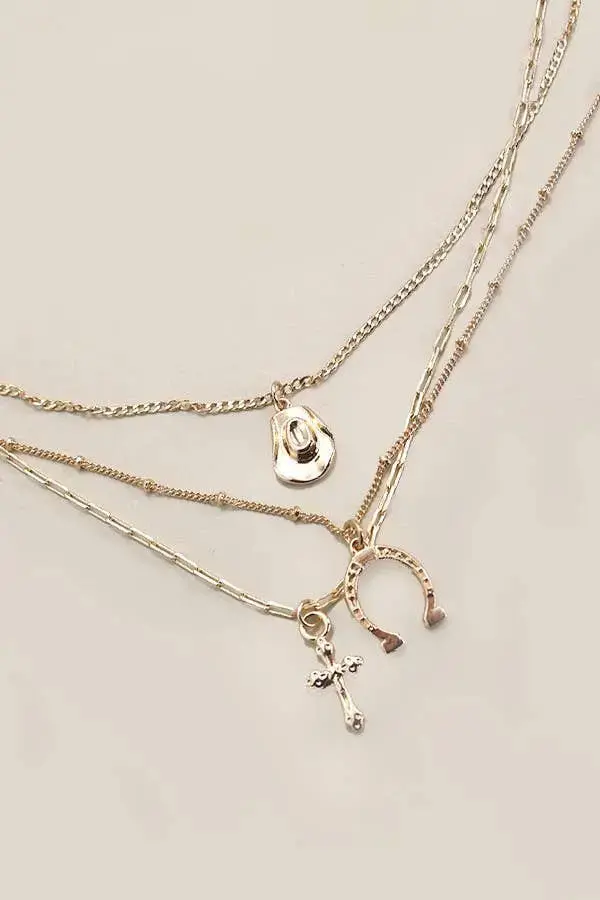 Trio Layer Western Necklaces 1