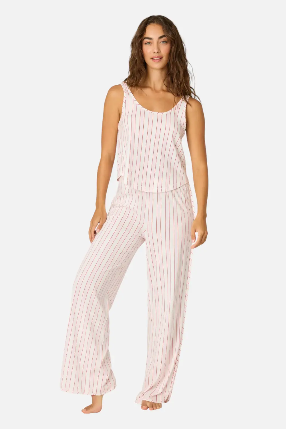 Pj Salvage Women's Feeling Loved Striped Pj Set 1
