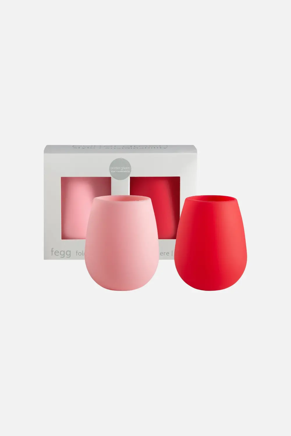 Porter Green Fegg Silicone Unbreakable Glasses In Cherry & Blush 1
