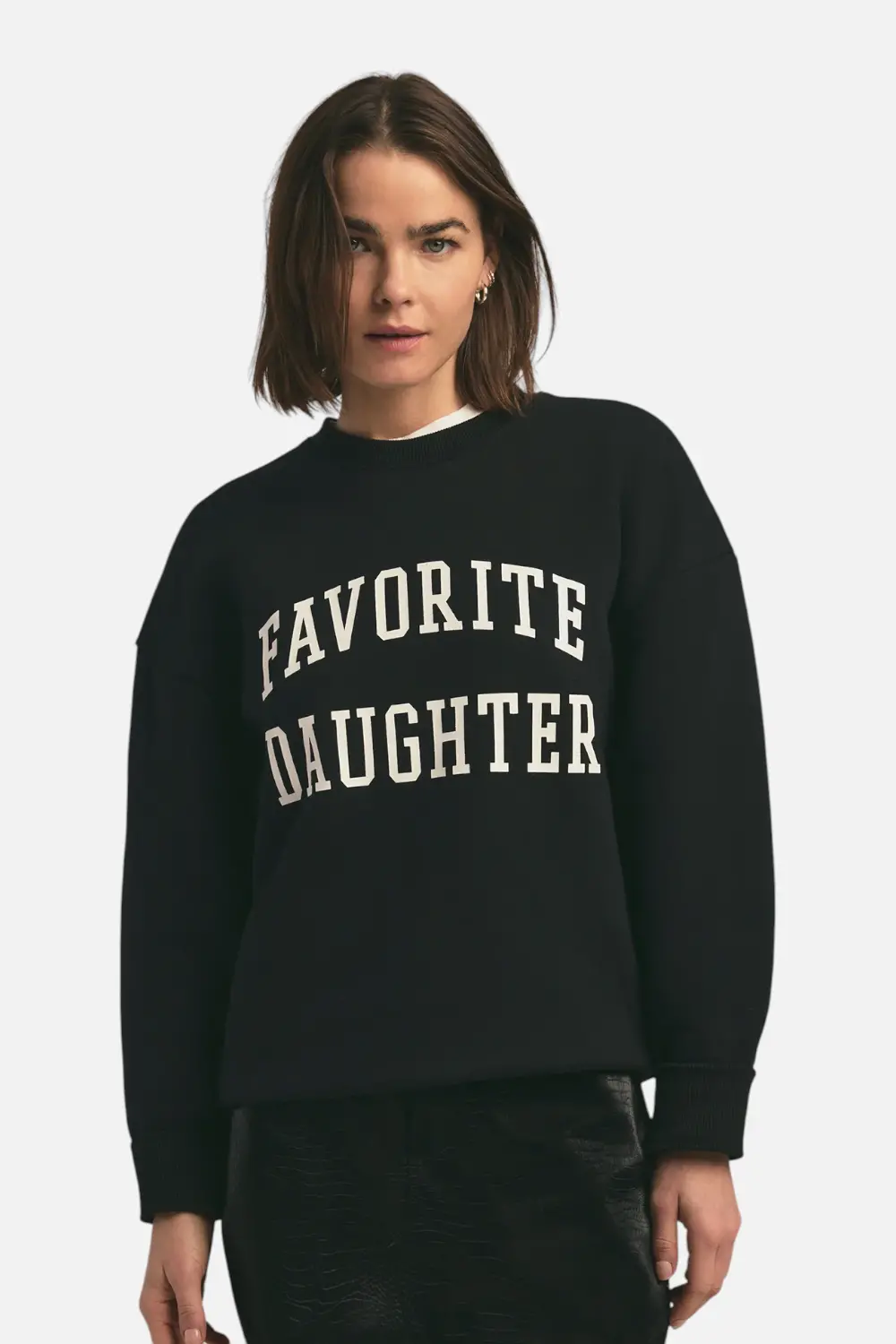 Favorite Daughter Women's Collegiate Sweatshirt In Black & White 1