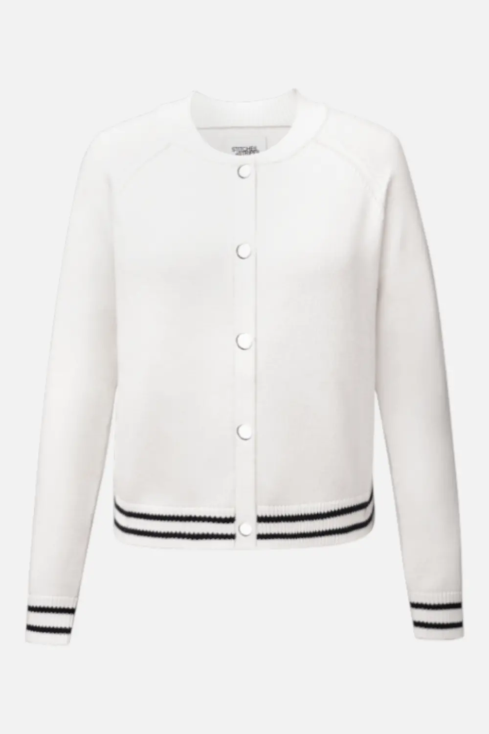 Stitches + Stripes Fielder Jacket In Chalk Combo 1