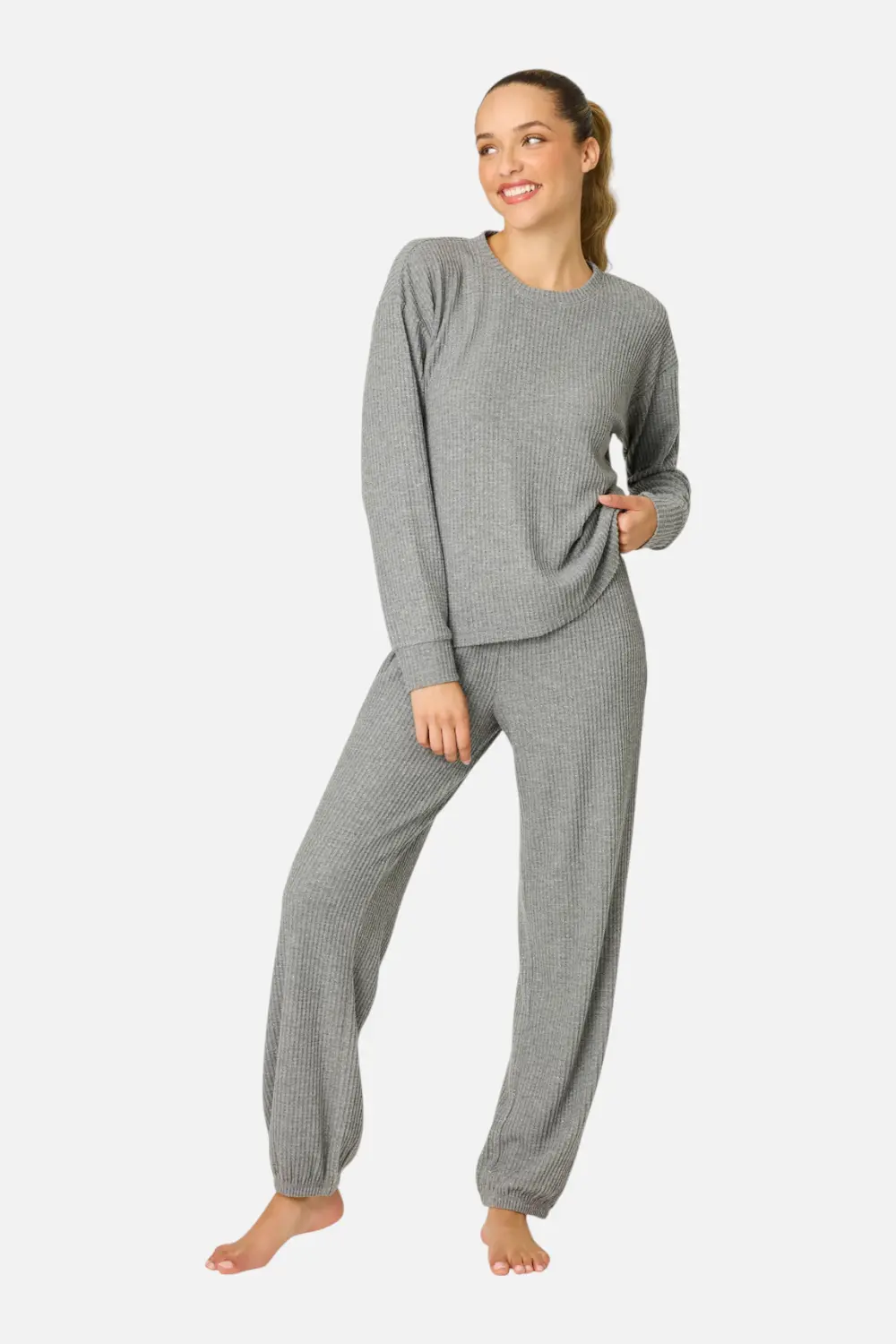 Pj Salvage Fireside Sparkle Charcoal Pj Set 1