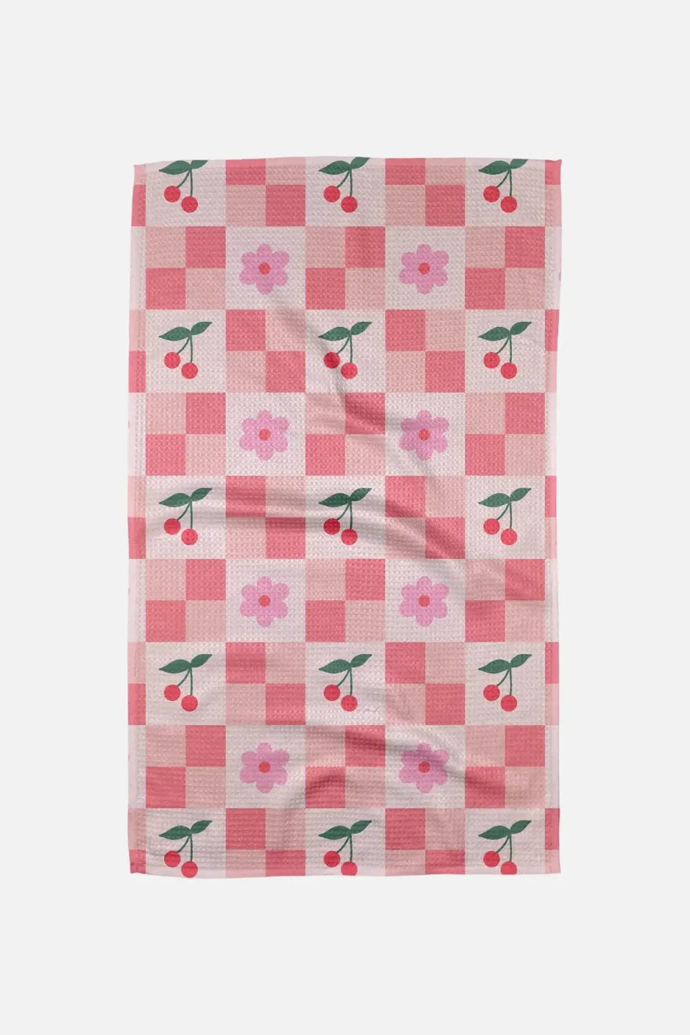 Geometry Towels Floral And Cherries Tea Towel 1