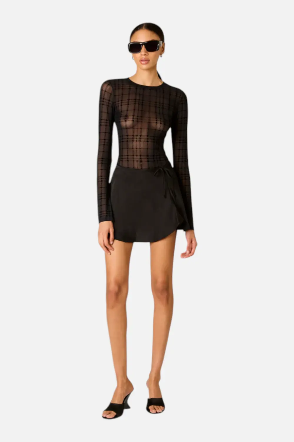Nia Women's Fox Top In Black 1