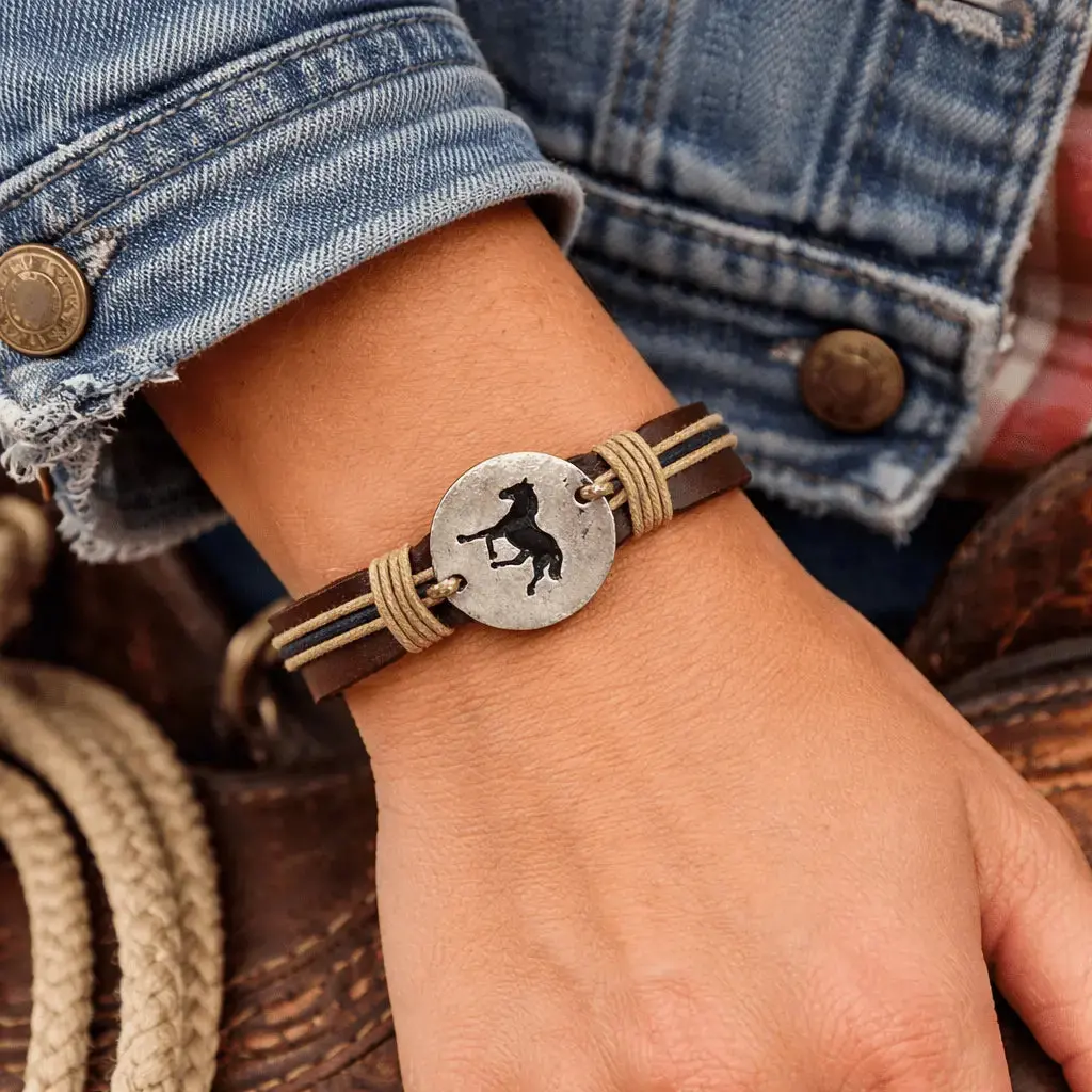 Free Rein Horse Leather Bracelet 1