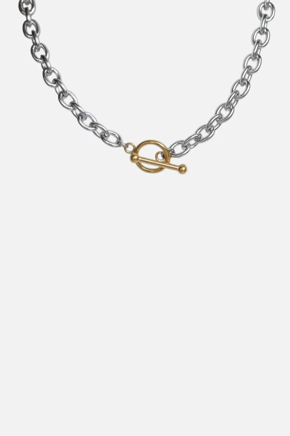 Farrah B Interlocked Necklace In Mixed Metals 1