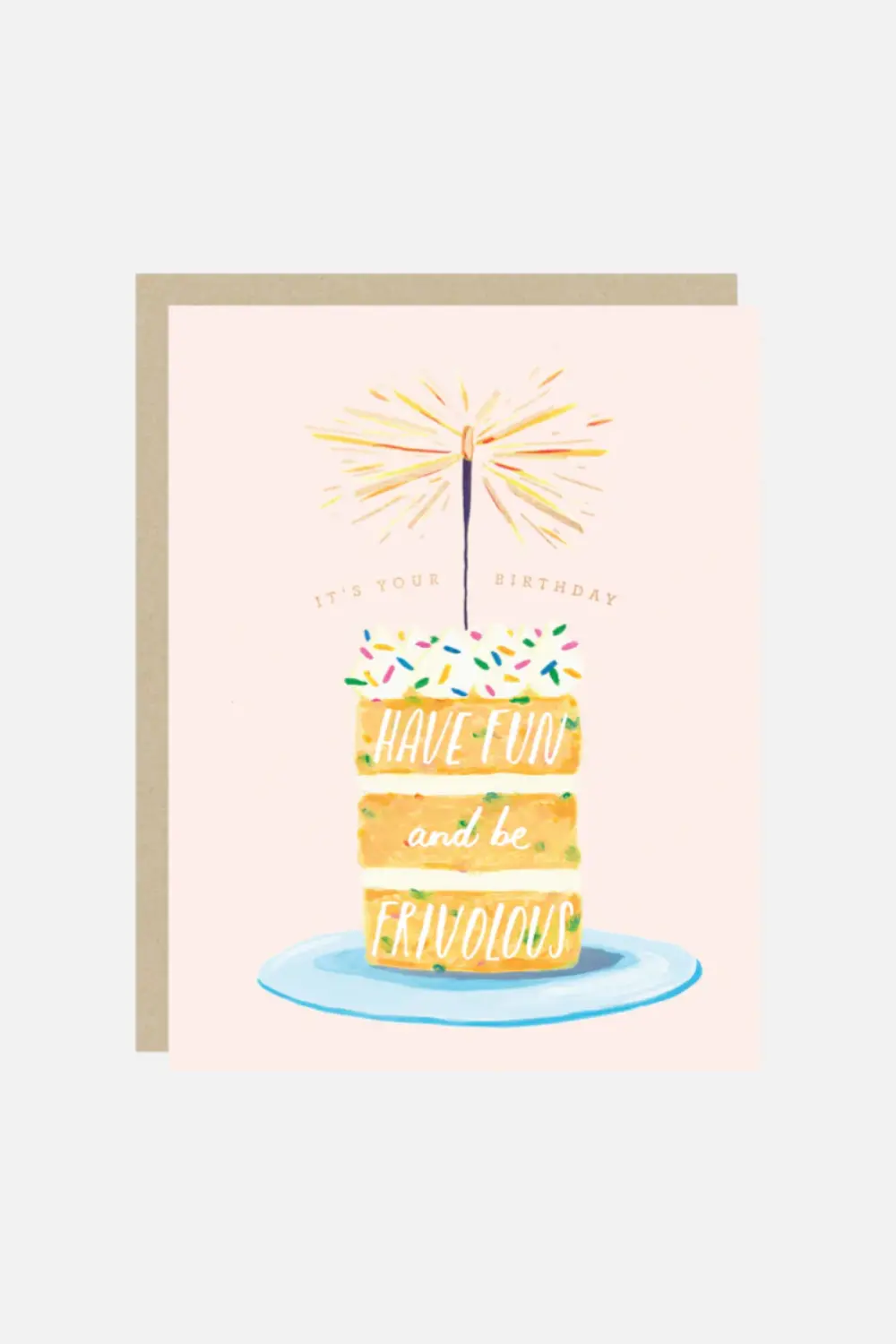Fun And Frivolous Sparkler Cake Birthday Card 1