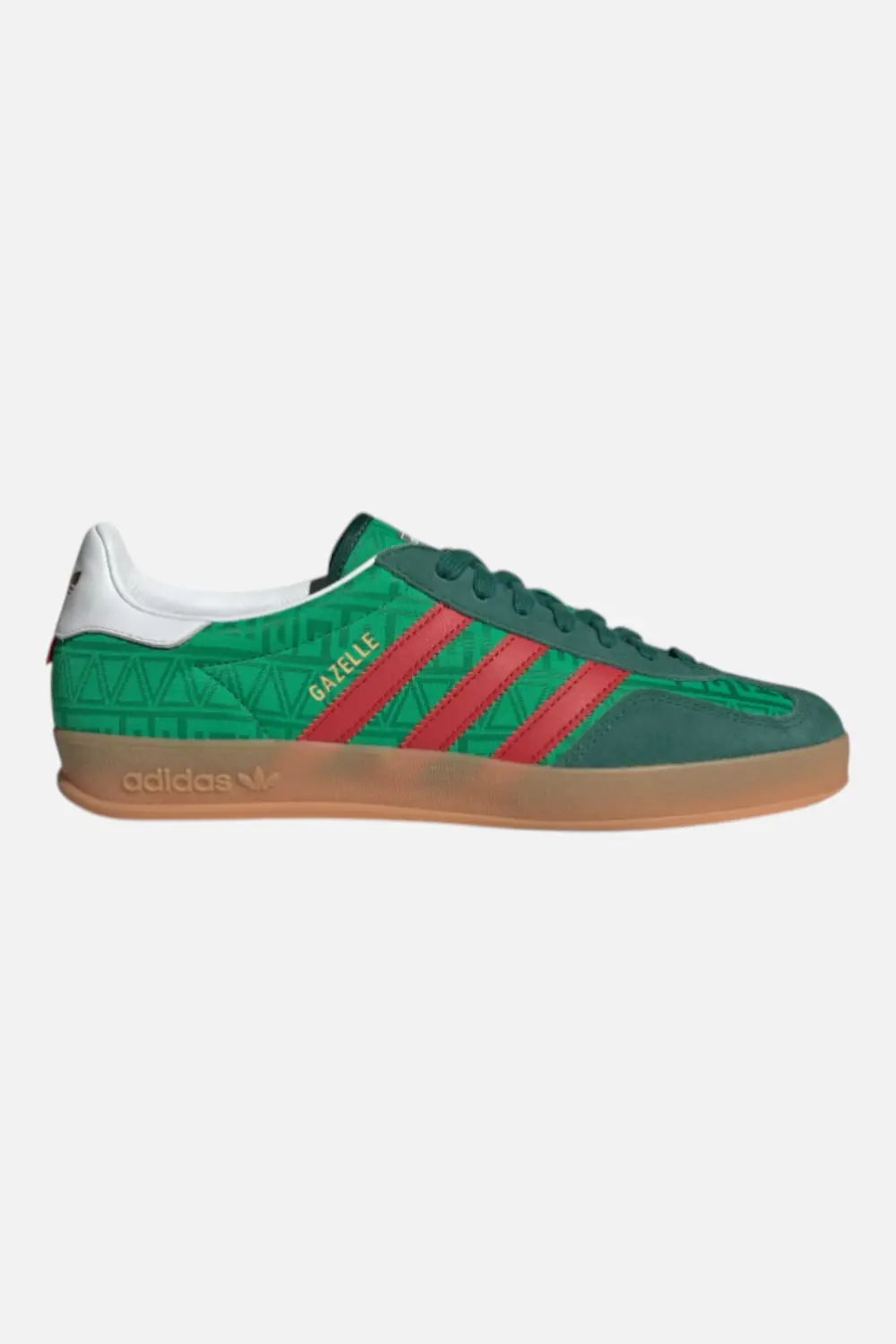 Adidas Men's Gazelle Indoor Sneakers In Green And Scarlet 1